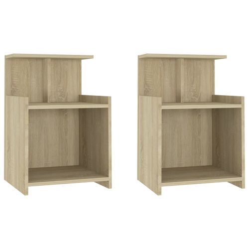 Vidaxl Tables De Chevet 2 Pcs Chêne Sonoma 40x35x60 Cm Aggloméré