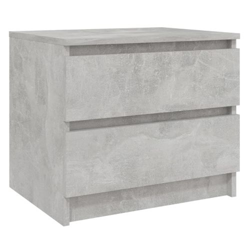 Vidaxl Table De Chevet Gris Béton 50x39x43,5 Cm Aggloméré