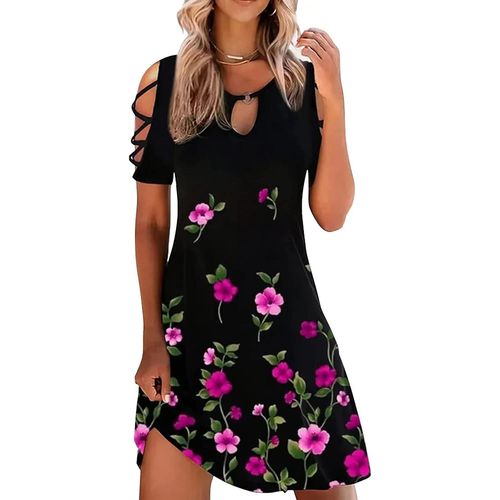 Robes D'été Femmes Élégant Chemisier Robe Bohème Plage Robe Unisexe Sexy Hors Des Épaules Robe D'été Casual Robe Ample Chemise Robe Longueur Du Genou Robe Décontractée Mini - Robe De Mode Fleur Robe De Fête De Couleur Claire