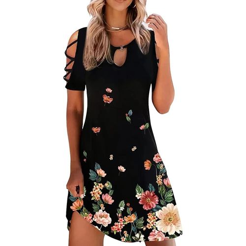 Robes D'été Femmes Élégant Chemisier Robe Bohème Plage Robe Unisexe Sexy Hors Des Épaules Robe D'été Casual Robe Ample Chemise Robe Longueur Du Genou Robe Décontractée Mini - Robe De Mode Fleur Robe De Fête De Couleur Claire