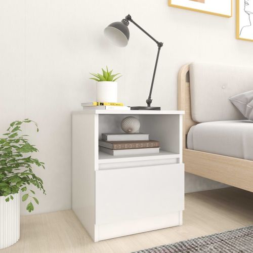 Tables De Chevet 2 Pcs Blanc 40x40x50 Cm Aggloméré - Vidaxl