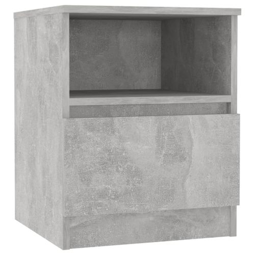 Vidaxl Table De Chevet Gris Béton 40x40x50 Cm Aggloméré