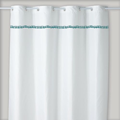 Rideau de douche imprimé pompons en polyester