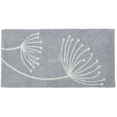 Tapis de bain en coton fantaisie gris