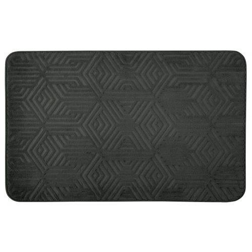 Tapis de bain mousse mémoire de forme en polyester anthracite