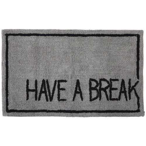 Tapis de bain en coton fantaisie gris