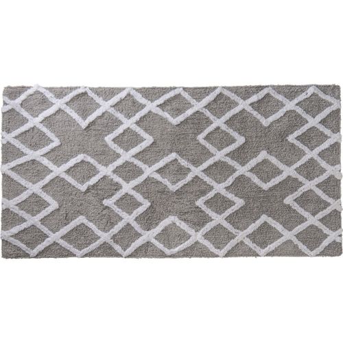 Tapis de bain en coton fantaisie gris