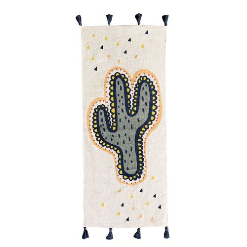 Tapis Déco Enfant Cactus En Coton Tissé