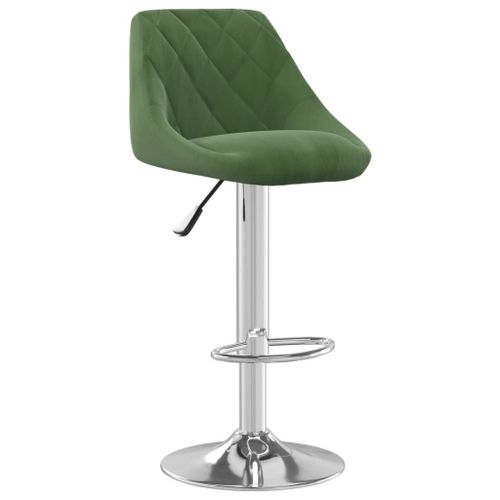 Vidaxl Tabouret De Bar Vert Foncé Velours
