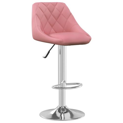 Vidaxl Tabouret De Bar Rose Velours