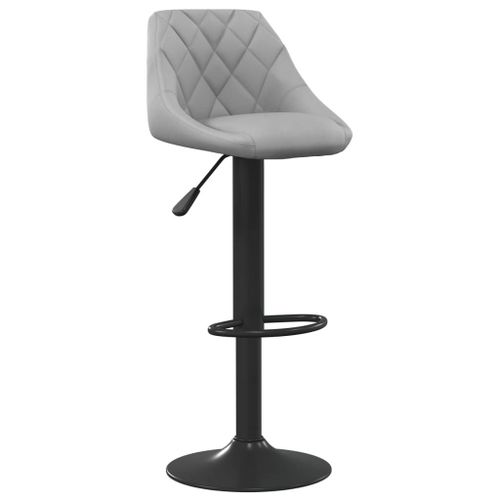 Vidaxl Tabouret De Bar Gris Clair Velours