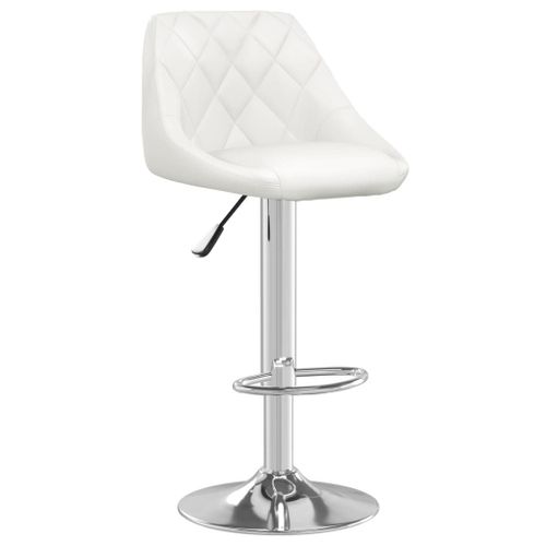Vidaxl Tabouret De Bar Blanc Similicuir