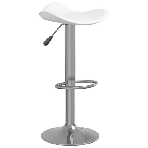 Vidaxl Tabouret De Bar Blanc Acier Chromé Et Cuir Artificiel