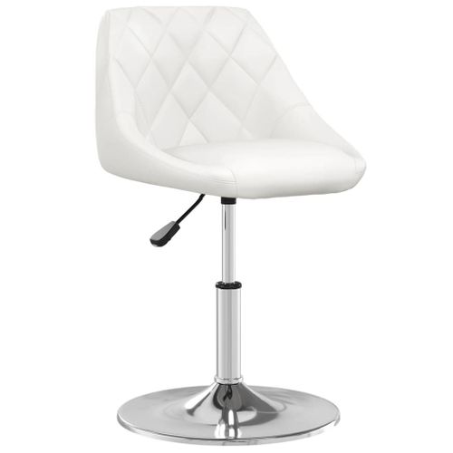 Vidaxl Chaise De Salle À Manger Blanc Similicuir
