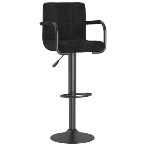 Vidaxl Tabouret De Bar Noir Velours