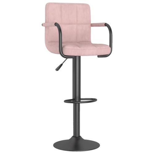 Vidaxl Tabouret De Bar Rose Velours