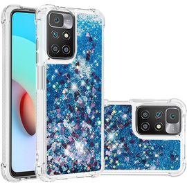 Coque Pour Redmi 10, Coin Airbag Antichute Sables Mouvants Coque Tpu Bumper Sparkle Case Compatible Avec Xiaomi Redmi 10. Ybw Love Blue