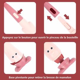 Achetez Brosse de Nettoyage de Biberon 3 en 1 Pour Bébé Bouteille Mamelon  de Mamelon - Rouge de Chine