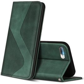 Coque Pour Iphone 8 Plus/Iphone 7 Plus, Premium Etui Housse En Cuir De Protection Avec [Emplacements Cartes], Clapet Folio Portefeuille Pour Iphone 8 Plus/Iphone 7 Plus (Vert)