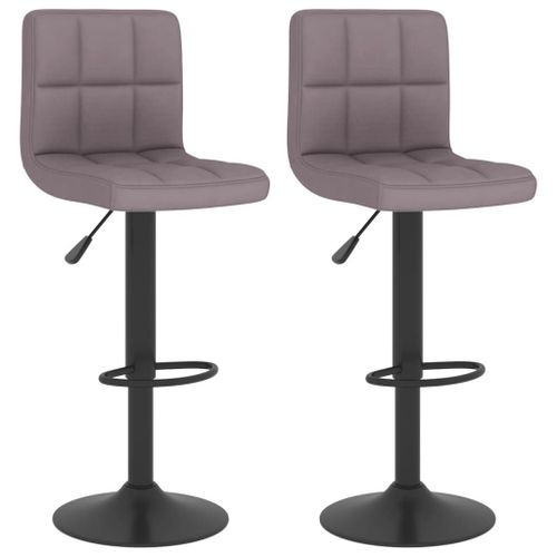 Vidaxl Tabourets De Bar 2 Pcs Taupe Tissu