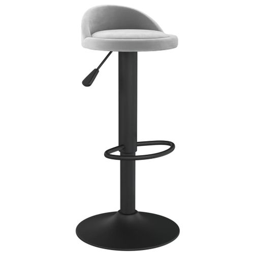 Vidaxl Tabouret De Bar Gris Clair Velours