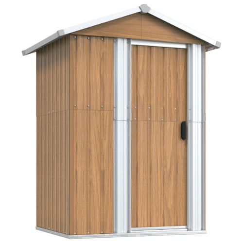 Vidaxl Abri De Jardin Marron 126x97,5x177 Cm Acier Galvanisé