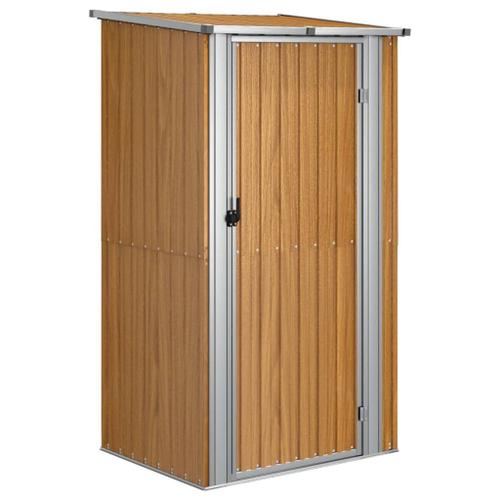 Vidaxl Abri De Jardin Marron 118,5x97x209,5 Cm Acier Galvanisé