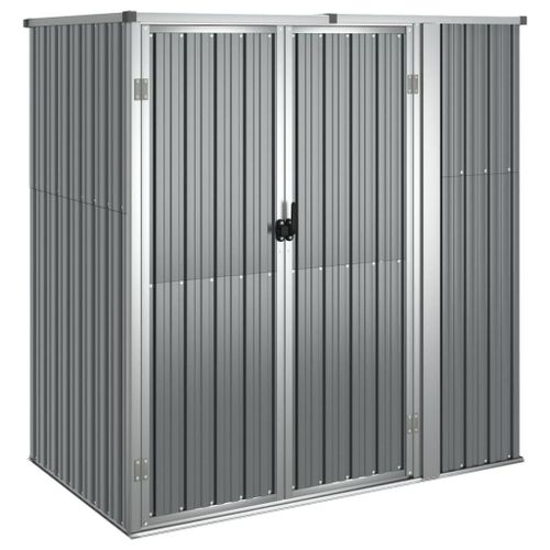 Vidaxl Abri À Outils De Jardin Gris 161x89x161 Cm Acier Galvanisé
