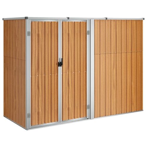 Vidaxl Abri À Outils De Jardin Marron 225x89x161 Cm Acier Galvanisé