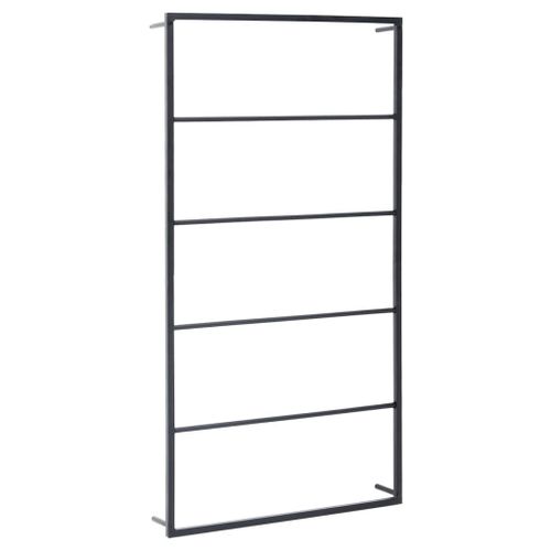 vidaXL Porte-serviette Noir 60x10x116 cm Acier