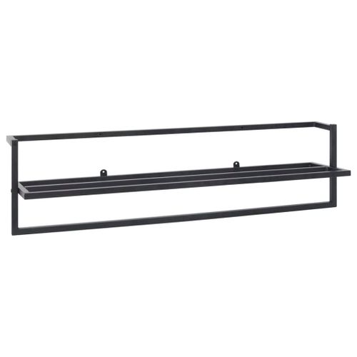 vidaXL Porte-serviette Noir 95x25x22 cm Acier