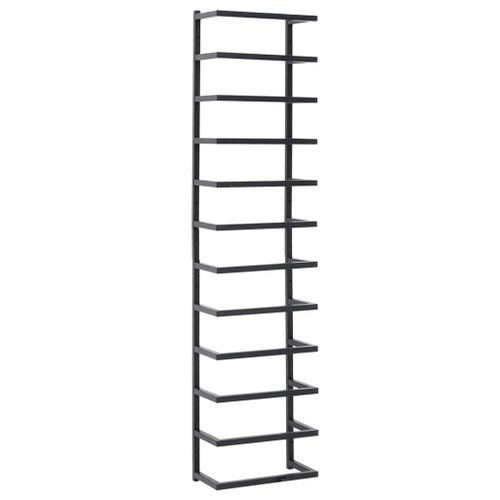 vidaXL Porte-serviette Noir 24x12x96 cm Acier