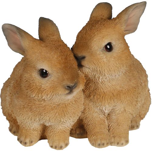 Couple De Lapin En Résine Tendresse 15 Cm