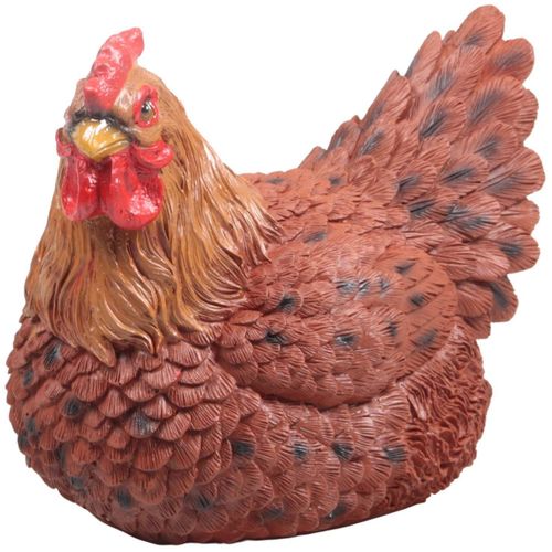 Poule Couvant En Résine Coloris Brun 24 X 18 X 20 Cm