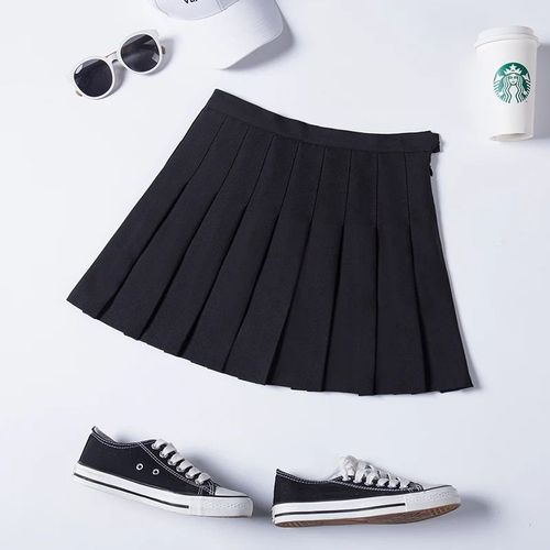 Jupe Plissée À Carreaux De Style Preppy Pour Femme,Uniforme Taille Haute Chic,Brev,Harajuku