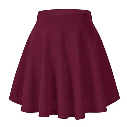 Mini Jupe Évasée Décontractée Pour Femmes,Jupes D'été Basiques,Mode Scolaire Plissée Moelleuse,Grande Taille 5xl,Jupe Courte Rouge