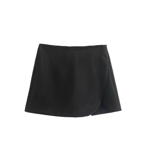 Kondala-Mini Jupes Décontractées Pour Femmes,Taille Haute,Poches Arrière,Jambes Larges,Fermeture Éclair,Mode Féminine,2024