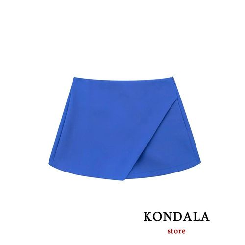 Kondala-Mini Jupes Décontractées Pour Femmes,Taille Haute,Poches Arrière,Jambes Larges,Fermeture Éclair,Mode Féminine,2024