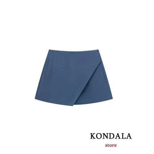 Kondala-Mini Jupes Décontractées Pour Femmes,Taille Haute,Poches Arrière,Jambes Larges,Fermeture Éclair,Mode Féminine,2024