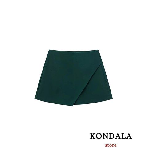 Kondala-Mini Jupes Décontractées Pour Femmes,Taille Haute,Poches Arrière,Jambes Larges,Fermeture Éclair,Mode Féminine,2024