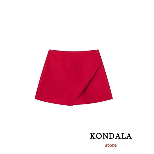 Kondala-Mini Jupes Décontractées Pour Femmes,Taille Haute,Poches Arrière,Jambes Larges,Fermeture Éclair,Mode Féminine,2024