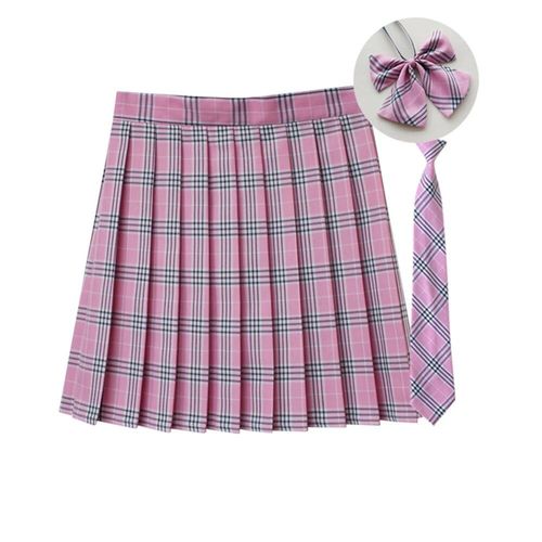 Jupe Plissée À Carreaux 35 Couleurs,Uniforme De L'école Japonaise Preppy A-Ligne,Rs185