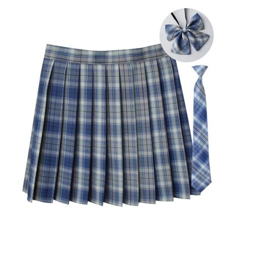 Jupe Plissée À Carreaux 35 Couleurs,Uniforme De L'école Japonaise Preppy A-Ligne,Rs185