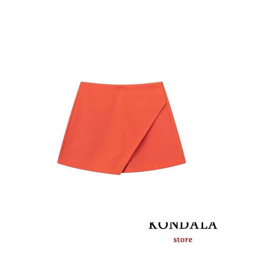 Kondala-Mini Jupes Décontractées Pour Femmes,Taille Haute,Poches Arrière,Jambes Larges,Fermeture Éclair,Mode Féminine,2024