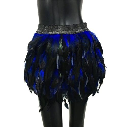 Mini Jupes Courtes Gothiques Pour Femmes,Jupe En Plumes Pour Festival,Rave,Carnaval,Halloween,Soirée,Performance Sur Scène,Punk,Y2k