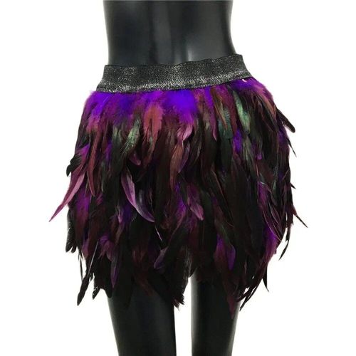 Mini Jupes Courtes Gothiques Pour Femmes,Jupe En Plumes Pour Festival,Rave,Carnaval,Halloween,Soirée,Performance Sur Scène,Punk,Y2k