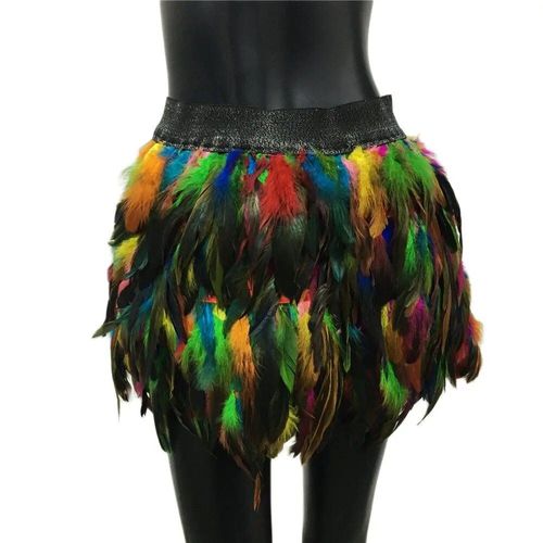 Mini Jupes Courtes Gothiques Pour Femmes,Jupe En Plumes Pour Festival,Rave,Carnaval,Halloween,Soirée,Performance Sur Scène,Punk,Y2k