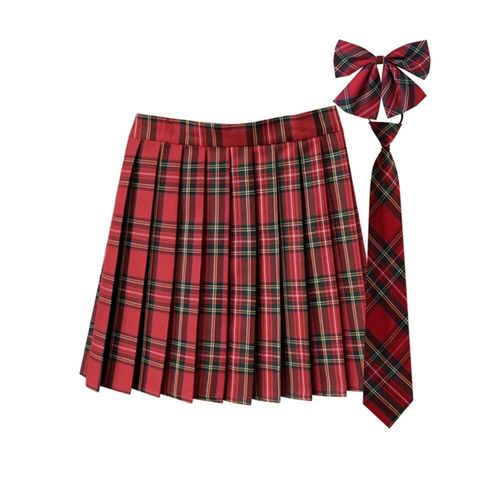 Jupe Plissée À Carreaux 35 Couleurs,Uniforme De L'école Japonaise Preppy A-Ligne,Rs185