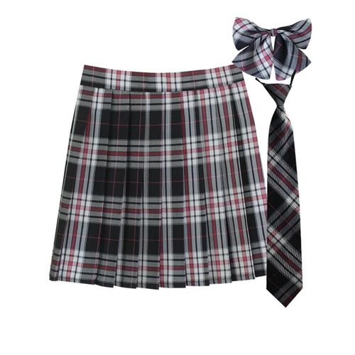 Jupe Plissée À Carreaux 35 Couleurs,Uniforme De L'école Japonaise Preppy A-Ligne,Rs185