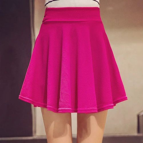 Mini Jupe Évasée Décontractée Pour Femmes,Jupes D'été Basiques,Mode Scolaire Plissée Moelleuse,Grande Taille 5xl,Jupe Courte Rouge